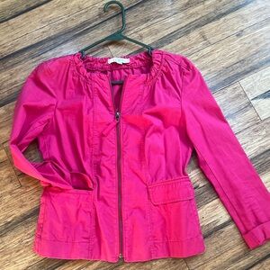 LOFT Fuchsia Zip-Up Jacket